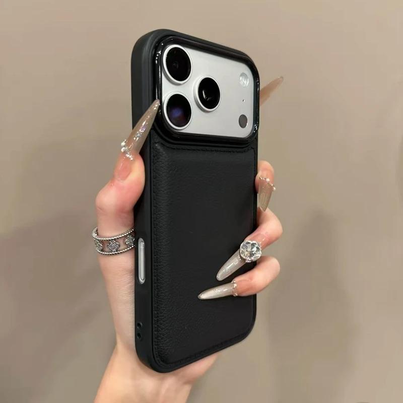

Розкішний шкіряний чохол для телефону з текстурою барабана для iPhone 17 16 Pro Max Ударостійкі чохли для iPhone 17 Air 16 15 14 13 Pro Max М яка задня кришка For iPhone 13