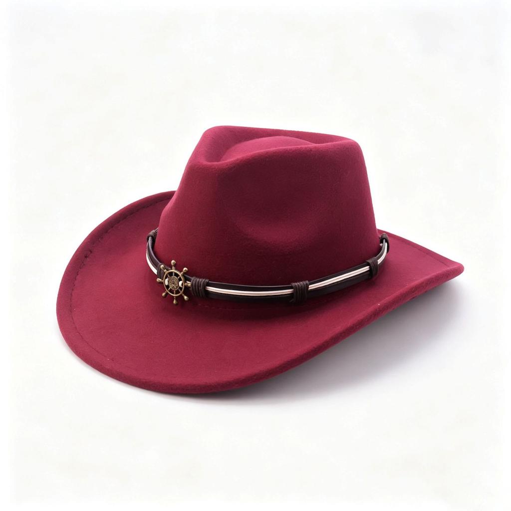 New retro western cowboy hat American hot-selling accessories fashion versatile peach top cowboy hat