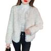 Chaqueta de Lana de Cordero Estilo Coreano con Cuentas para Otoño/Invierno para Mujer