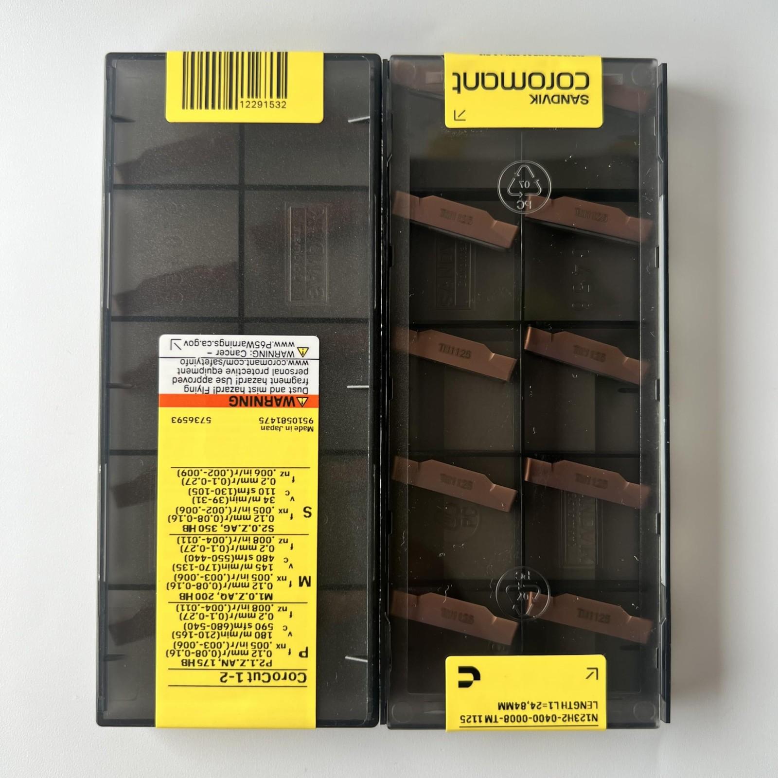 

SANDVIK / N123H2-0400-0008-TM 1125 / Original Swedish hard alloy blade 10 Pcs