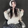 Women's cute drop point knitted earmuffs