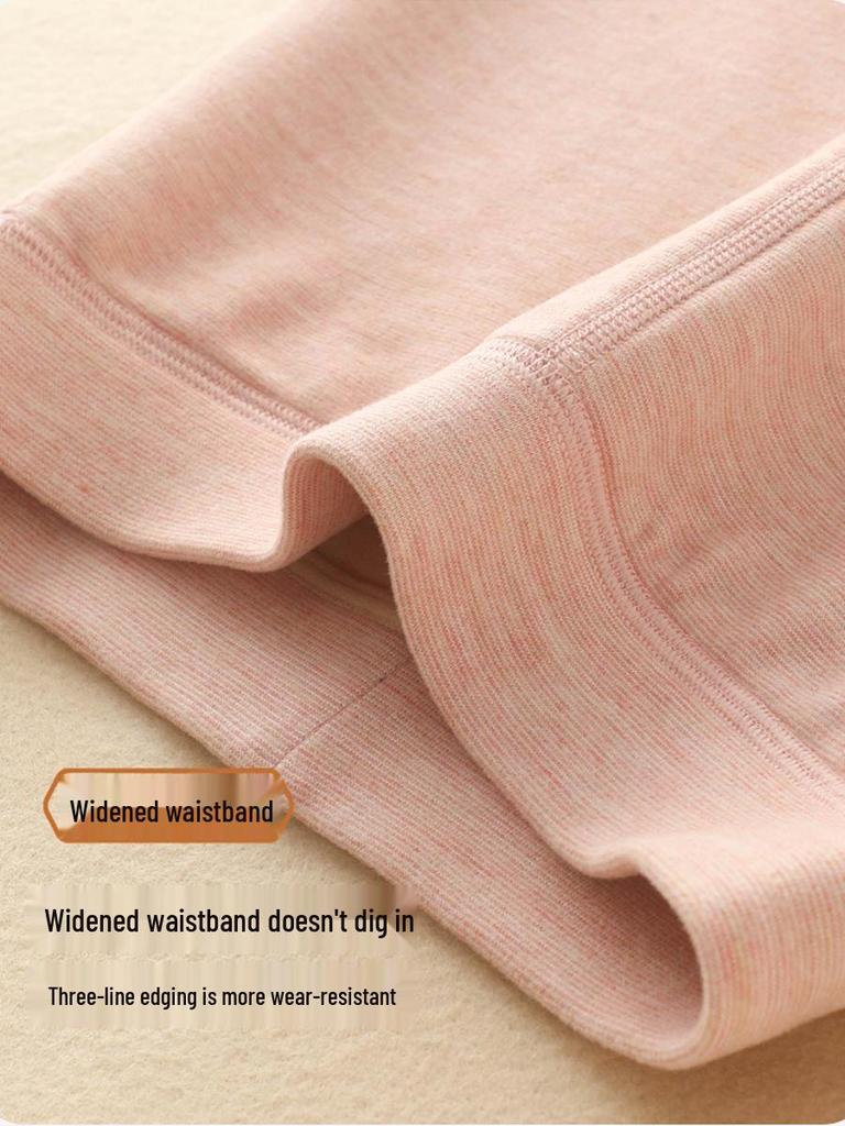 Girls' Essential High Waist Winter Warm Pants - A-Class Double Layer Cotton for Boys, Middle & Large Students