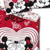 Parure de couette enfant Disney - Minnie et Mickey Love You - Rouge - 140x200 cm