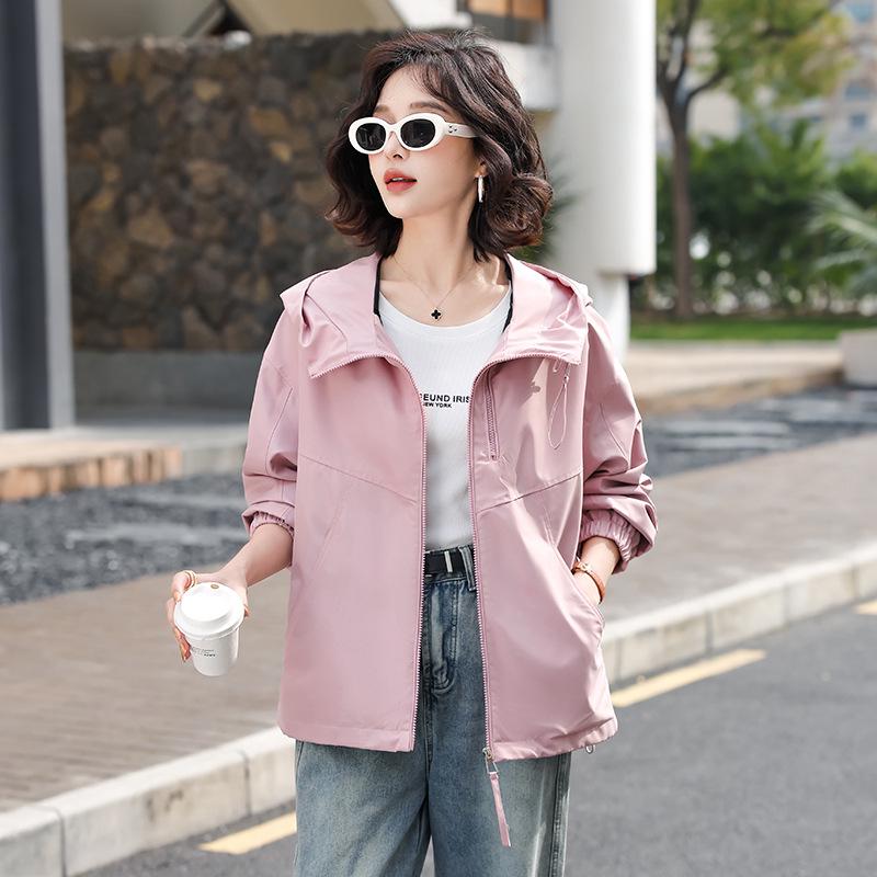 Brand New Women's Hooded Thin Jacket 2025 - Hot Style, Sunscreen, Loose Fit, Trendy Casual Outerwear
