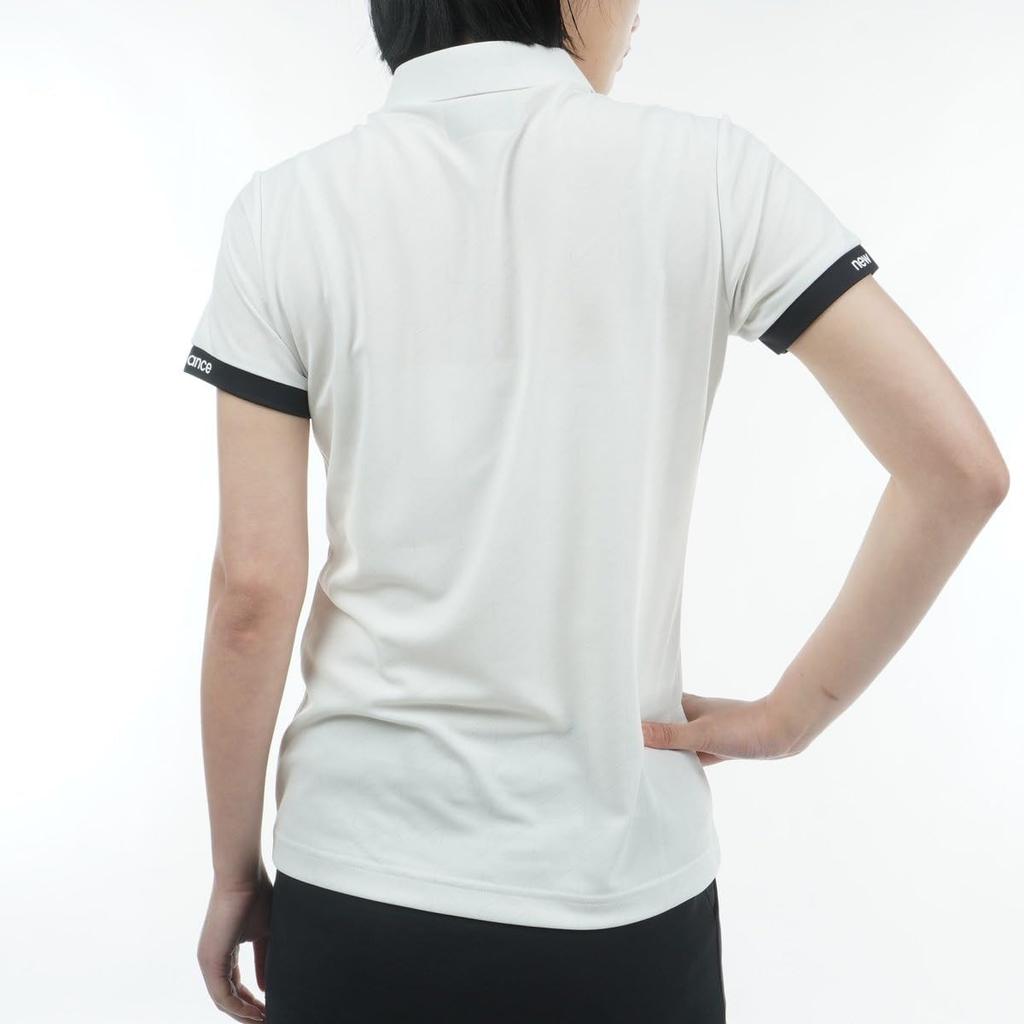 Golf Short Sleeve Polo Shirt Quick UV 1 [New Balance] Women's (Sweat Absorbent, Drying, Protection, Stretch) / 012-4168501 030_White [M]