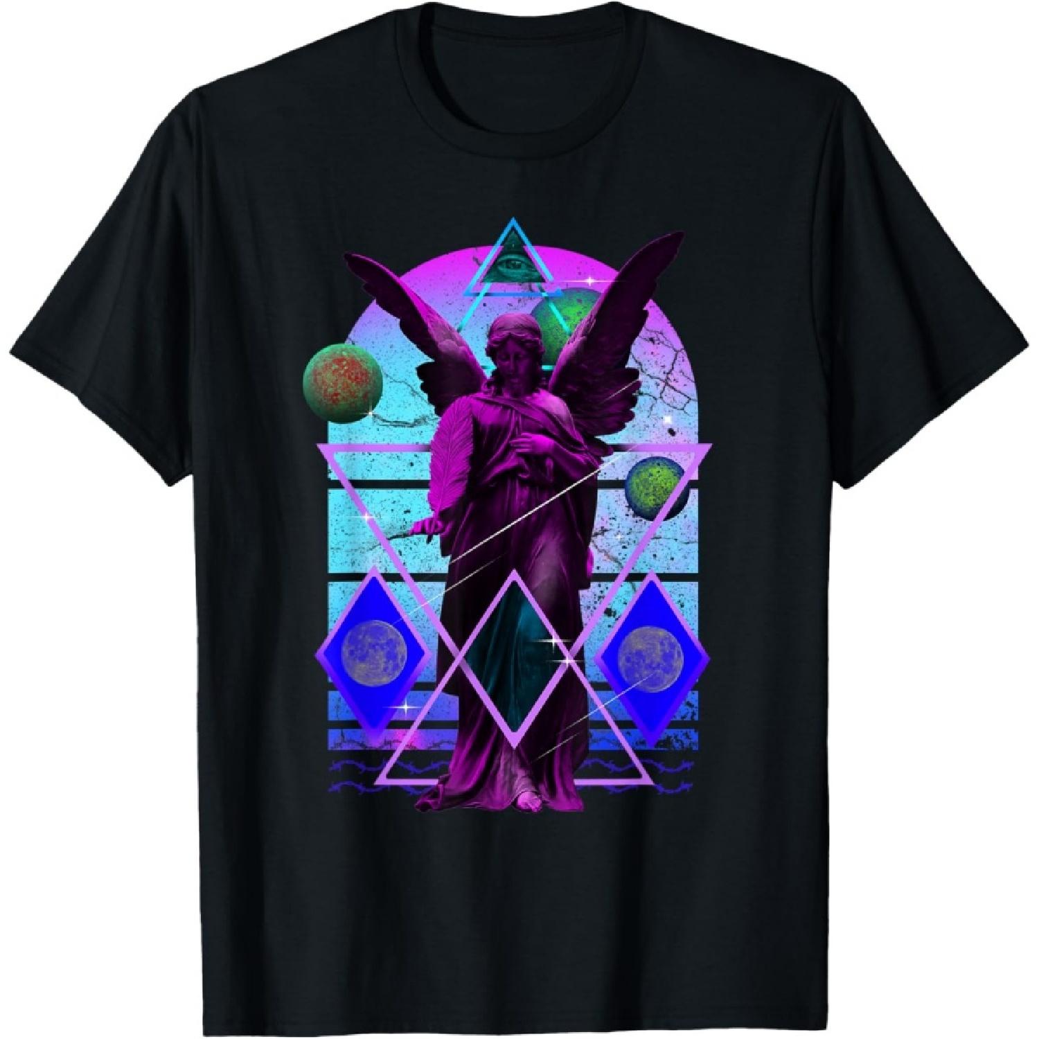 Vaporwave Ангел Скульптура Статуя Глаз Иллюминатов Эстетика Футболка S