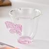 2pcs 80ml Glass Cups Butterfly Design Clear Heat-resistant High Borosilicate Glass Creative Tea Cups Wine Cups Coffee Mug Drinkware