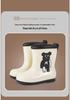 Children's Waterproof Rain Boots - Violent Bear Design, Non-slip, Sizes Small to Large for Boys and Girls
