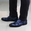 Brown Black Men Loafer Shoes Elegant Dress Formal Suit Breathable Leather Shoe No Slip Handmade Monk Nice Adult Footwear