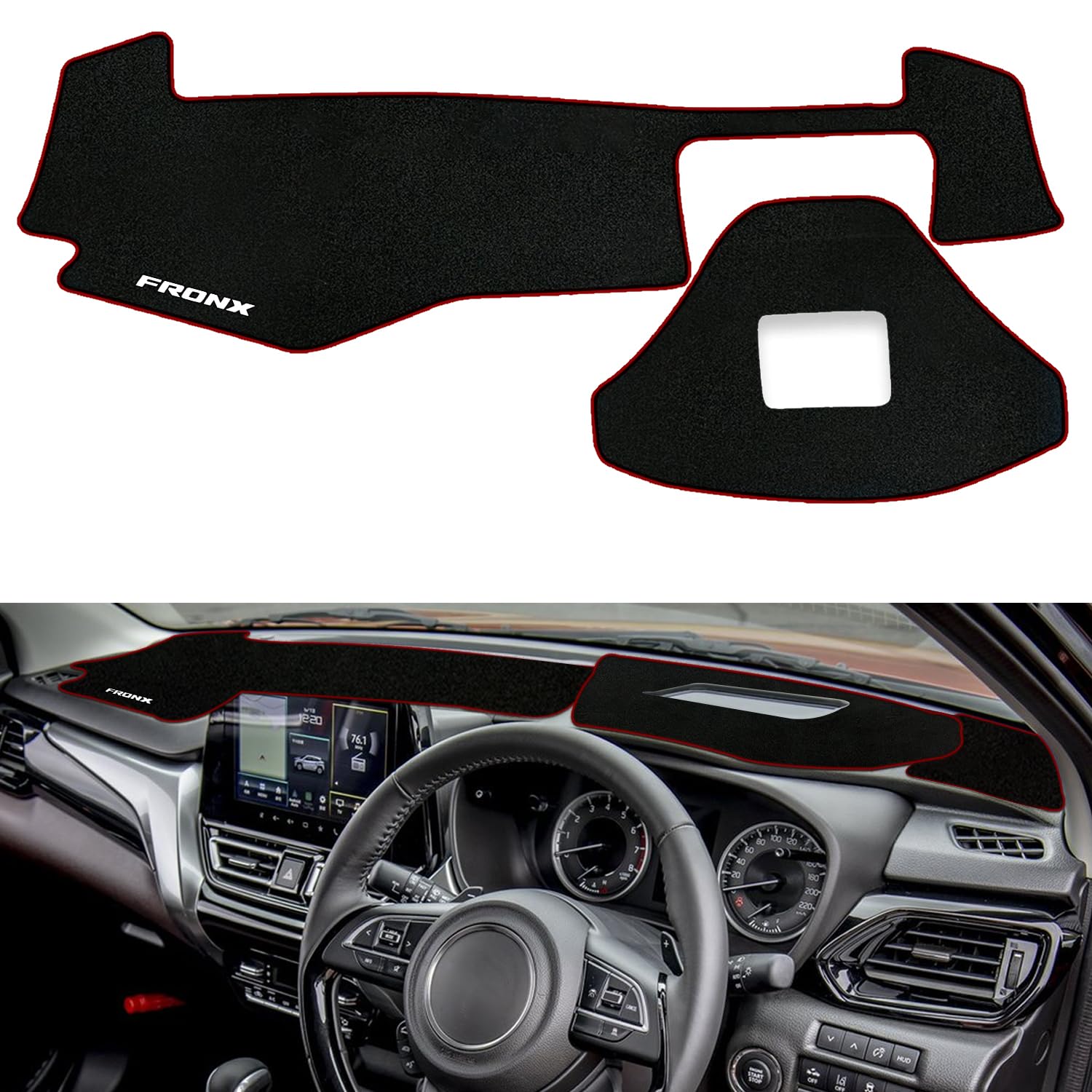 

XYHGM Suzuki New Fronx WD-type WEB3S Dashboard Mat Dashboard Cover FRONX WDB3S WEB3S 2WD красный