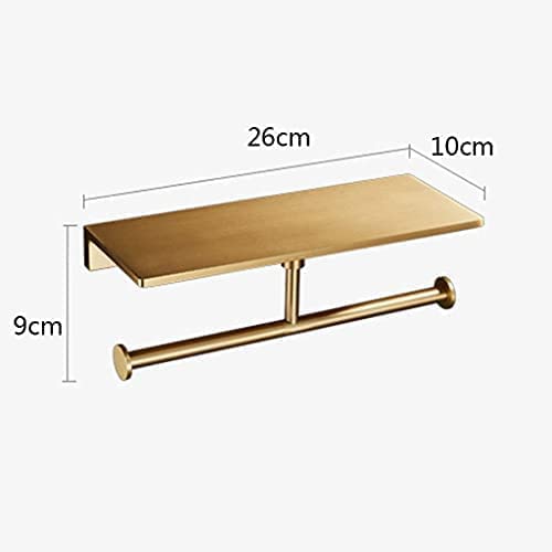 Golden Toilet Paper Holder, Bathroom Shelf, Hotel Paper Roll, Brass Toilet Paper Holder, Kitchen Bathroom Roll Paper Holder