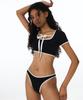 VINAJ Line Classic Short Bikini Bra Bk (Front Ribbon)