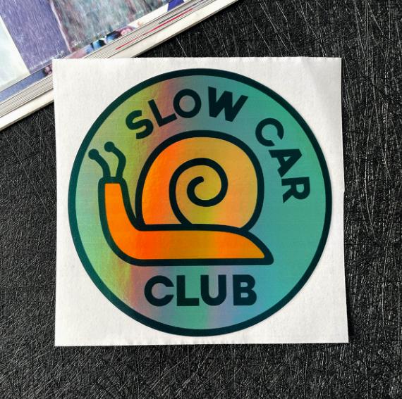 

1pc JDM Snail Slow Car Emblem Sticker, Static Cling Decal for Car Windshield Triangle Window