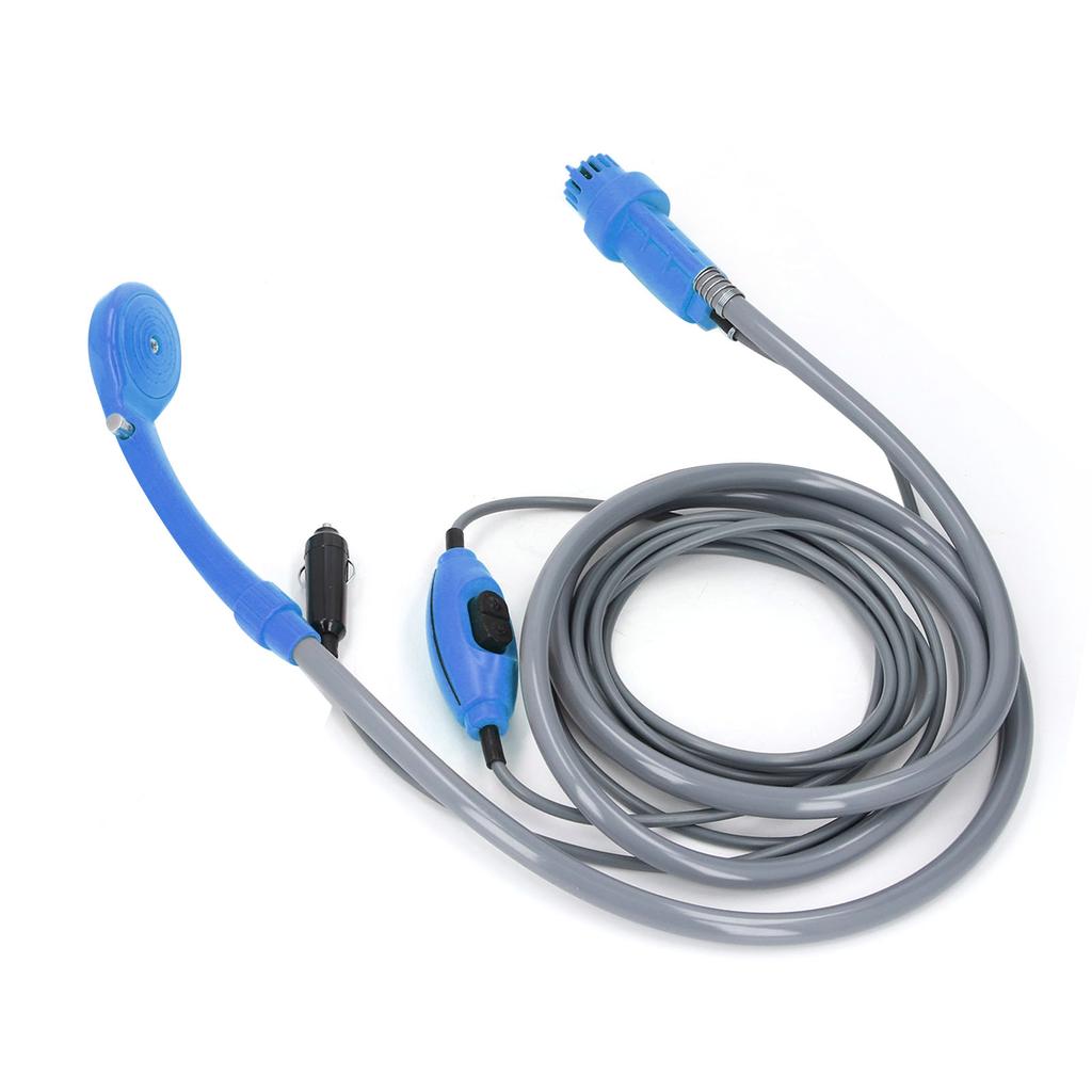 Portable Camping Shower Adjustable Water Flow Leakproof 2.5 L/min Outdoor Showerhead Sprayer Blue