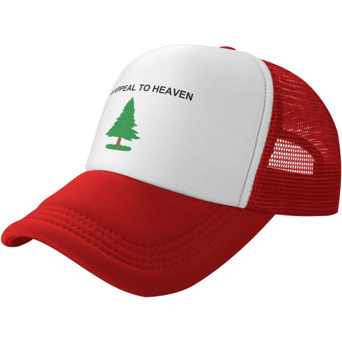 Appeal To Heaven Pine Tree Trucker Hat Adjustable Mesh Snapback Cap for Unisex Outdoors XS(old)