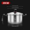 HANDUNYOU 316 Stainless Steel Soup Pot with Anti-scald Handle, 20CM