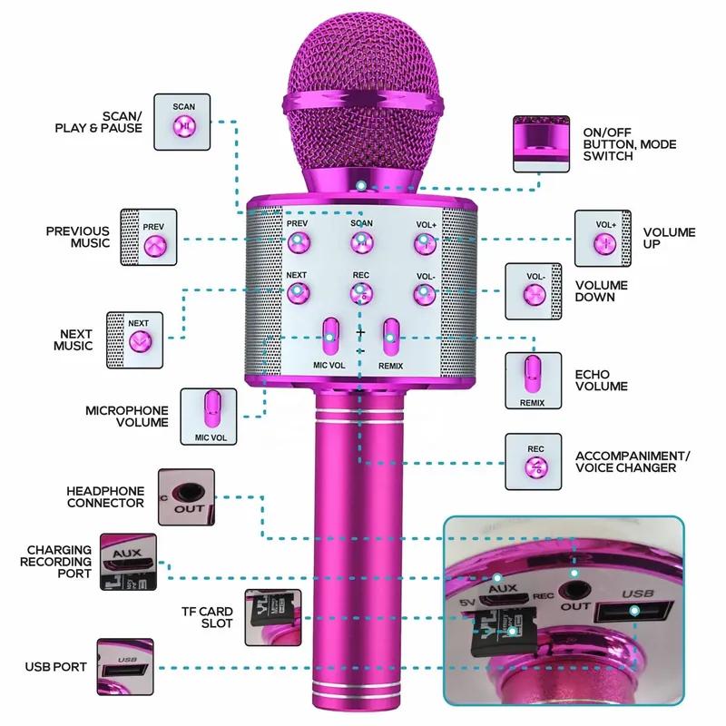 Karaoke Microphone for Kids & Adults  , Echo Effect, Built-in Speaker Portable Karaoke Player for Party Travel Gifts