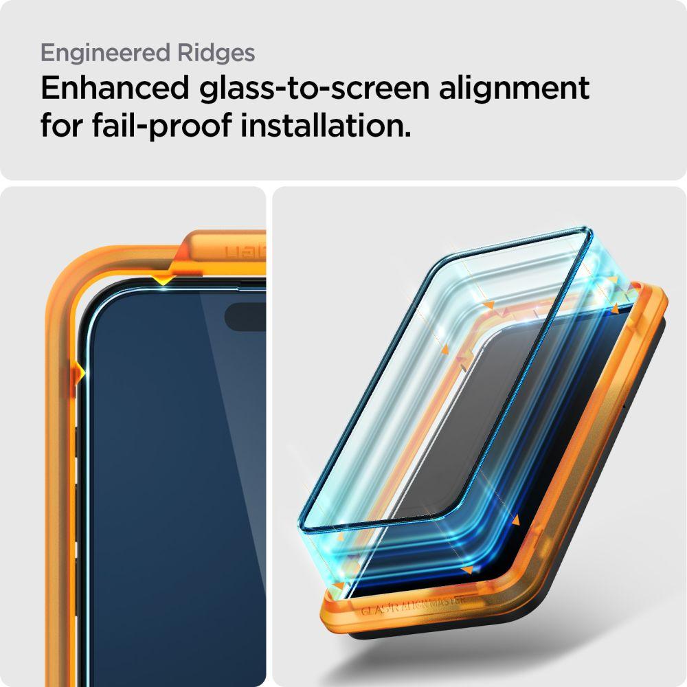 Szkło Hartowane Spigen Alm Glass Fc 2-Pack Iphone 15 Pro Black
