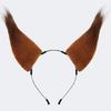 Plush Squirrel Ear Hairhoop for Women Girl Adjustable Anime Maid Headband Halloween Party Cosplay Costume Accessories