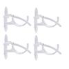 4PCS Curtain Rod Clip Brackets Self Adhesive No Drilling Curtain Rod Holder for Rod Diameter Less Than 4.2cm