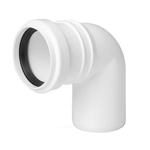 White Sewer Elbow 50 Mm, 90 Degree Angle