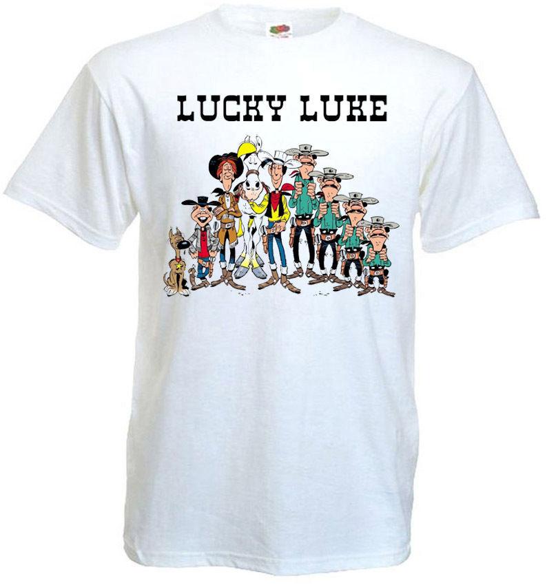 LUCKY LUKE ALL STARS Movie Poster T-shirt white all sizes L
