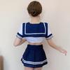 Charming Student Uniform Lingerie Set with Mini Skirt for Role Play