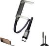 Charging with Hidden Foldable 240W Super Fast PD 480Mbps Data Compatible with for and Durable Nylon Braided Charging Cord Type-C Cable, 2-in-1, Stand,