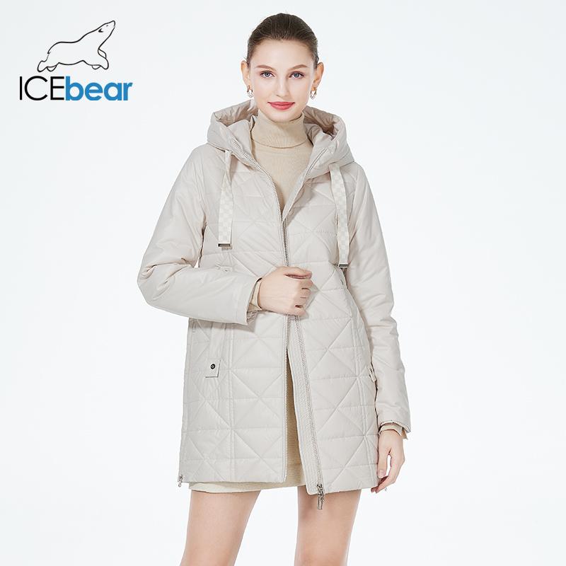 

ICEbear, новинка 2023 года, женское стеганое пальто, осенняя свободная парка средней длины, женская модная легкая хлопковая стеганая куртка GWC3651I
