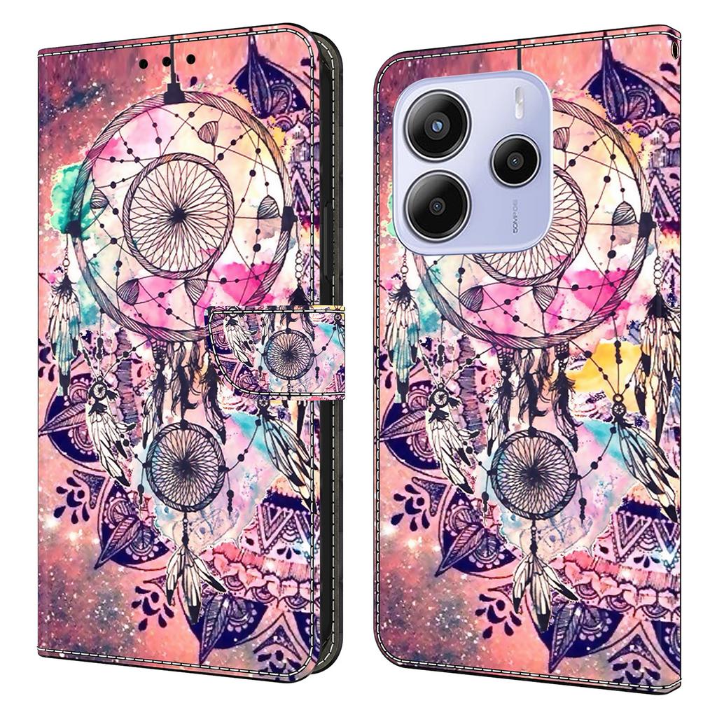 For Xiaomi Redmi Note 14 5G Wallet Case Pattern Printing Stand Leather Flip Phone Cover