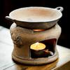Retro Handmade Teapot Candle Warmer Set - Tea Stove and Holder