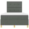 Boxspring bed with headboard Dark Grey 120 x 200 cm Fabric