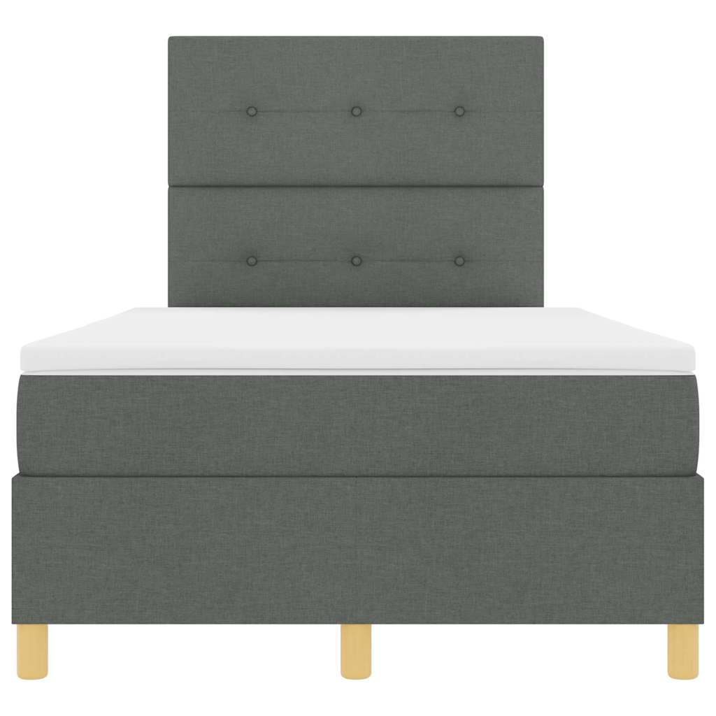 Boxspring bed with headboard Dark Grey 120 x 200 cm Fabric