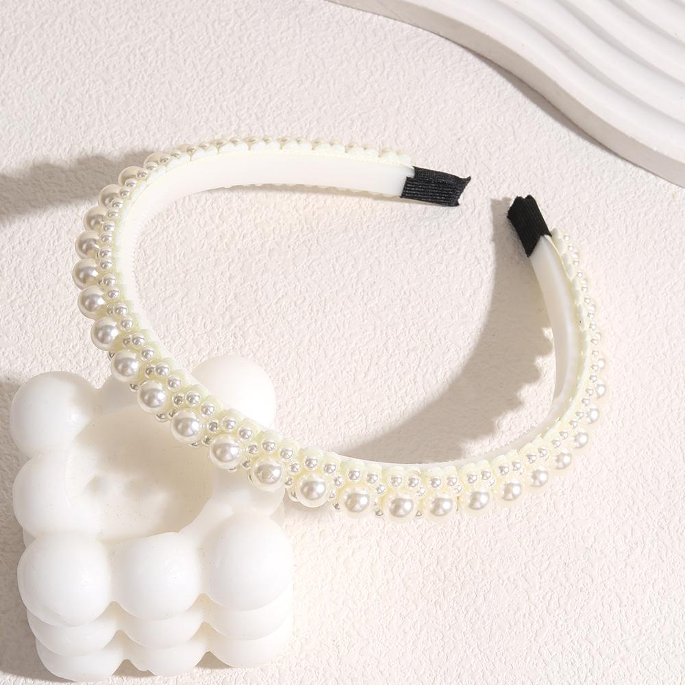 

Корейская белая жемчужная повязка для волос Элегантный кристальный ободок Модный ручной работы Сладкий простой ободок для волос для женщин Девушка Головной убор Аксессуары