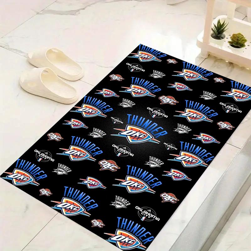 Oklahoma City Thunder Carpet Rug for Living Room Bedroom Home Sofa Decoration,Kids play Non-slip Floor Mat
