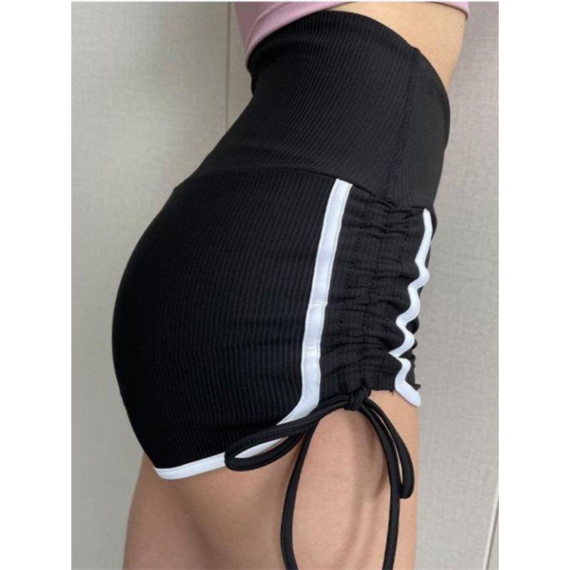 Fashion Sexy Raised Buttocks Drawstring Hot Pants Sports Shorts Female Fitness Gym Yoga Shorts Women