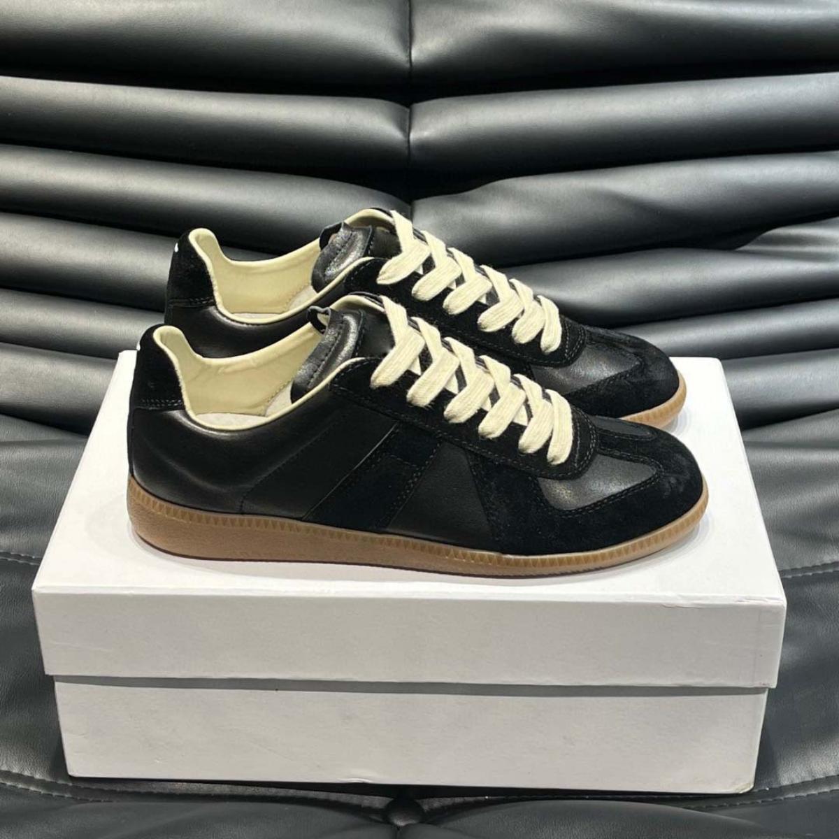 Skate-Schuhe Freizeit Klobig Deutscher Sneaker Leder Schnürung Turnschuhe Deluxe Flach Paare Schuhe Mehrzweck Vintage Frisch Damen Herren 43 gray