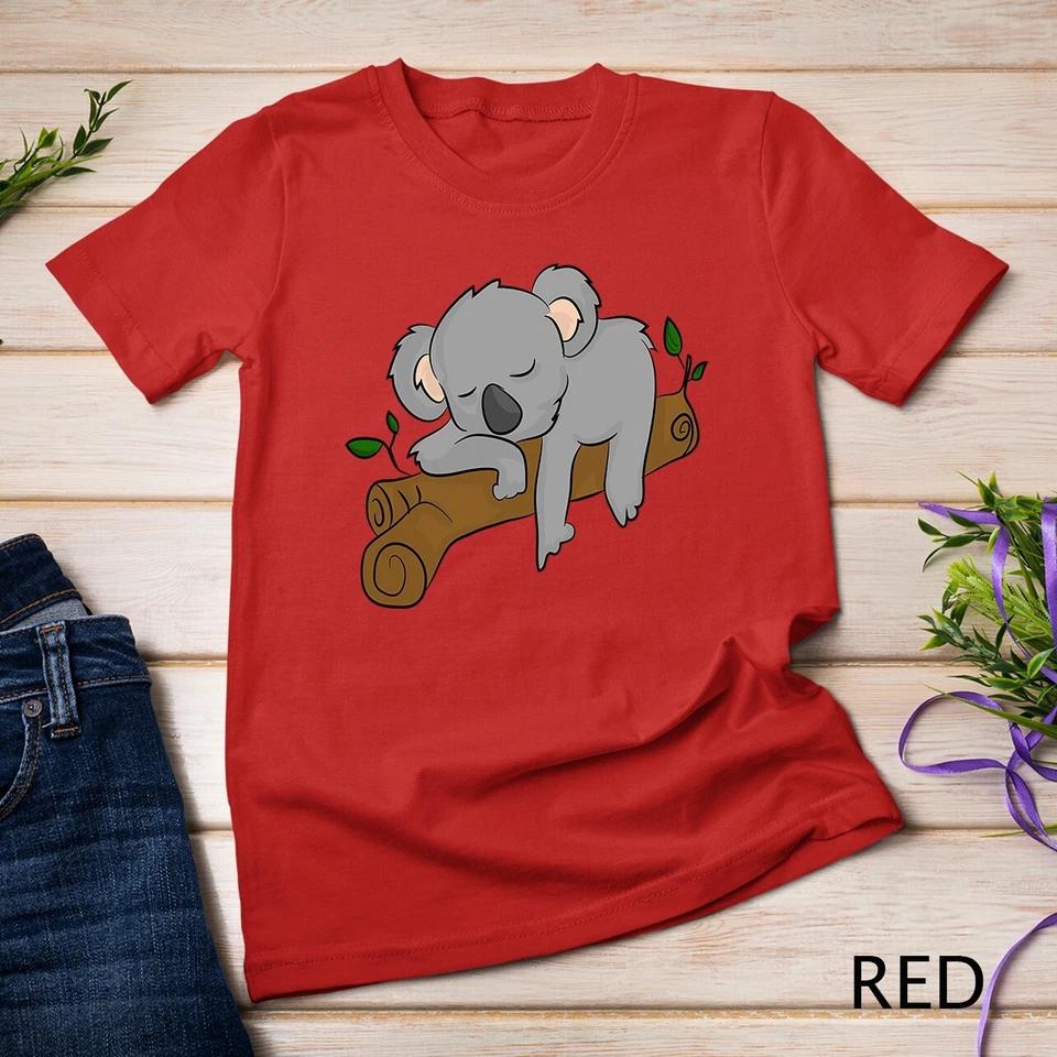 Cute Koala Bear Sleeping Lazy Animal Lover Gift Clothes Unisex T-shirt 12 3XL