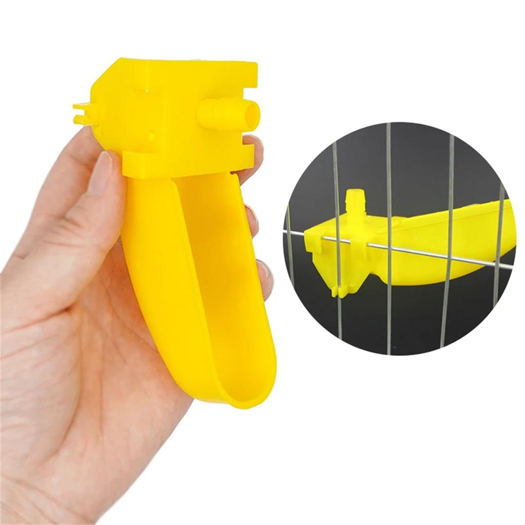 9.5mm Interface Birds Double-sided Hanging Cup Automatic Drinking Bowl and Tee Connector Quails Pigeons Chicks Waterer Cups 5Pcs