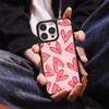 Full screen pink love applies to Apple IPhone17pro mobile phone case 15/16 matte PC13 girl 14 electroplating
