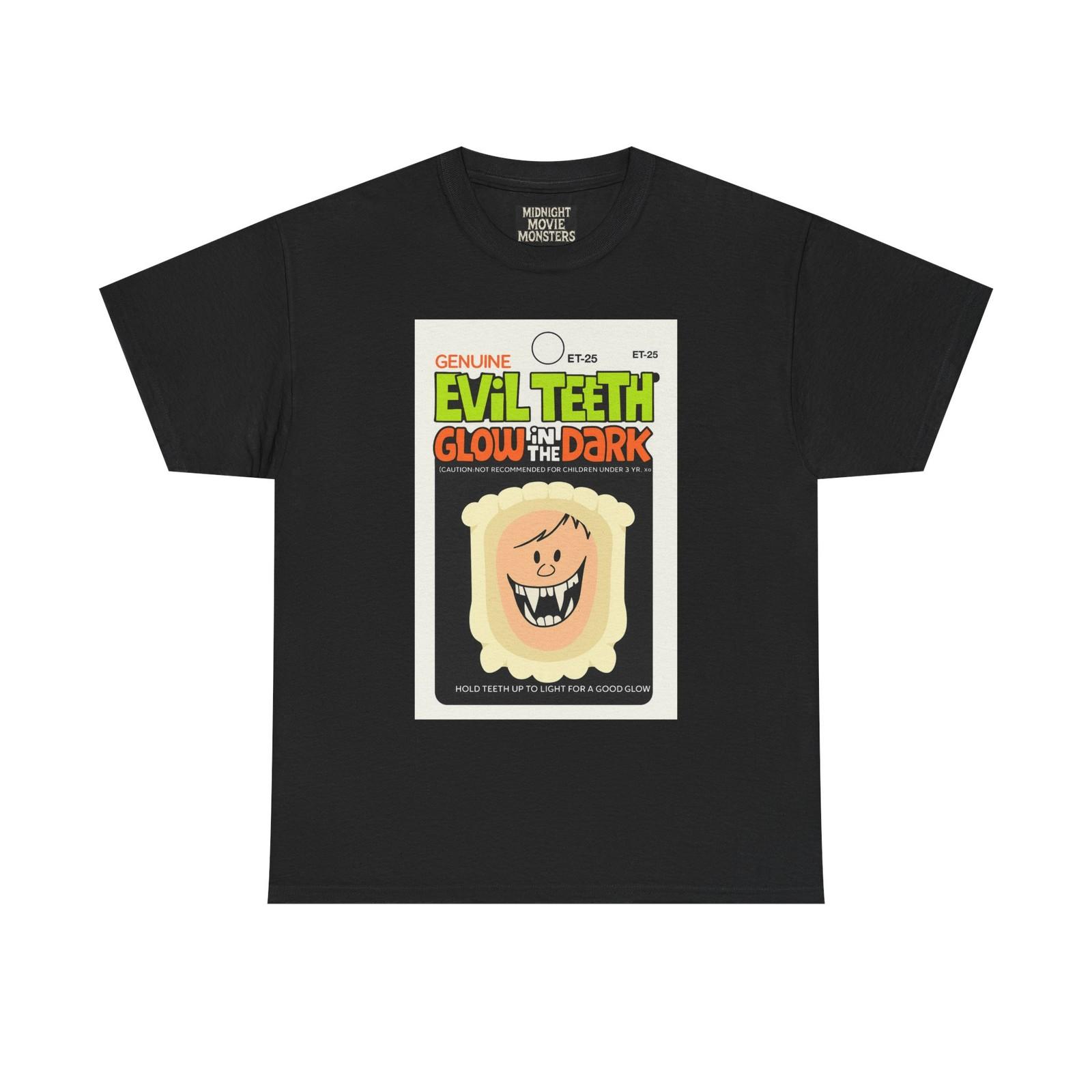 

Glow in the Dark Evil Teeth Tee Funny Halloween Shirt Unisex Graphic [...] XL