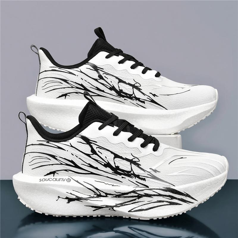 Men Marathon Running Shoes Athletic Carbon Board Women'S Plush Comfort Athletic Nonskid Athletic Shoes Daily Basketball Walking Footwear