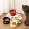 Kippsichere Keramik erhöhte Katzennapf Flacher Boden Katzennapf für Katzen und Hunde