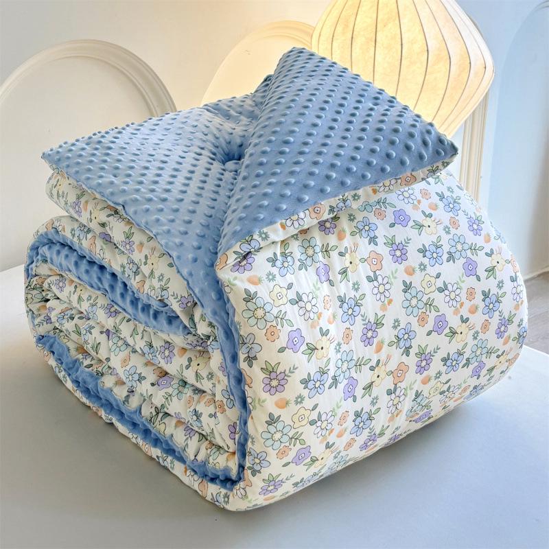 

2025 A-Клас Бавовняна друкована оксамитова ковдра Doudou: Теплі соєві гранули для зими, весни та осені 150x200cm 4 lbs