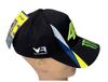 Off-Road Parkour Tricycle Racing Cap - Features two vertical stripes, numbers below, paw and English V on the sides.