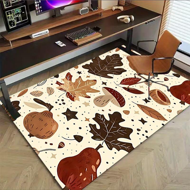 1PC Autumn Leaves Extra Large Non Slip Floor Carpet, Office, Family, Bedroom, Studio Large Area Rug Indoor Rugs, Vibrant Colors