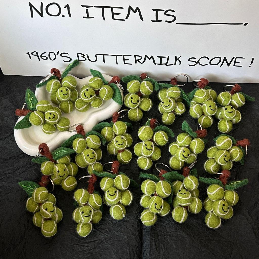 Grape Wool Felt Pendant Bag Charm Keychain Decoration