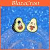Adorable Cartoon Avocado Series Green Badge Cute Cat Astronaut Heart Shaped Metal Brooch