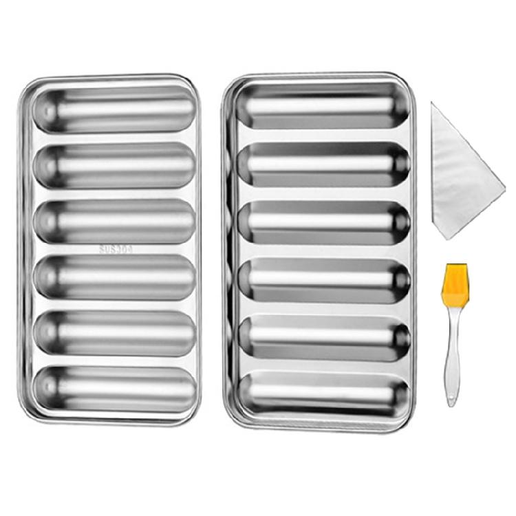Sausage Mold DIY Sausage BPA Free Hot Dog Mold for Oven and Microwave (6-Cavity) 1