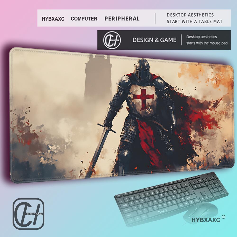 HYBXAXC European Knights Series Mouse Pad Gaming Desk Pad Thickened Edge Sealing Office Computer Keyboard Pad